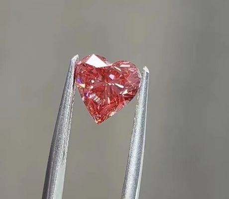 coração cor-de-rosa sintético Diamond Brilliant Cut Artificial Lab do CVD 1.15ct crescido