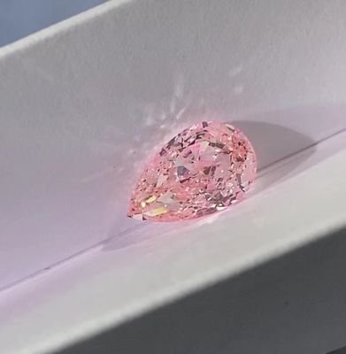 VS1-VVS1 rosa feito laboratório Diamond Pear Modified Brilliant Cut 1.1ct-1.5ct