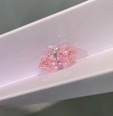 O laboratório criou Diamond Man Made Real Diamonds que colorido o laboratório criou a fonte principal Marquise Loose Diamond do anel de diamante do rosa