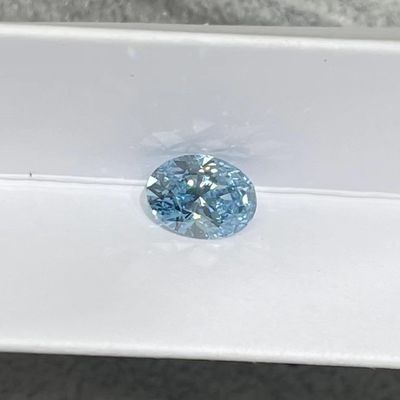 Diamantes crescidos VS1 do azul das decorações 1.66Carat da joia laboratório fraco sintético