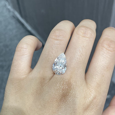5,05 o laboratório do CVD HPHT do quilate criou a pera customizável dos diamantes brancos dada forma