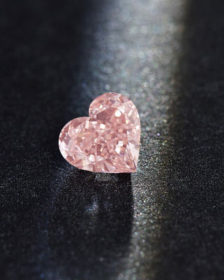 Claro extravagante - forma cor-de-rosa sintética crescida 2.69ct do coração do diamante do CVD laboratório cor-de-rosa