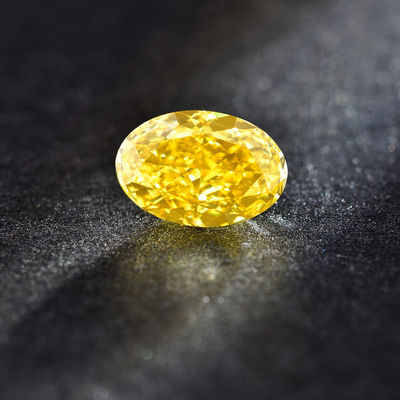 10 o laboratório oval de Mohs VVS-VS criou o diamante amarelo IGI certificado