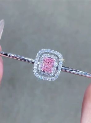 Pênis rosa de diamante de laboratório de crescimento radiante de corte radiante de forma NGTC certificado