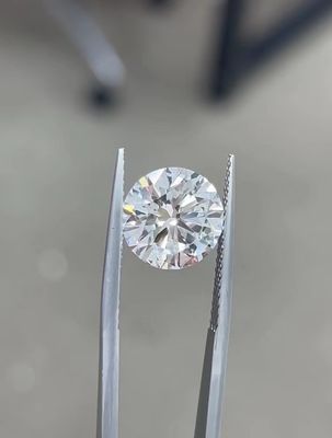 10 Mohs incolor redondo brilhante cortado CVD Diamantes cultivados em laboratório 2,5ct-3ct