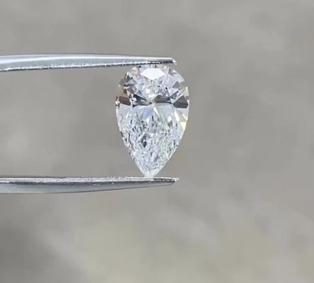 grão de diamante sintético diamantes cultivados em laboratório joias forma de pêra anel de colar de orelha