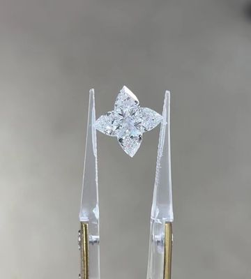 Diamantes fabricados em laboratório CVD IGI Certificado Diamantes sintéticos Quatro folhas de trevo Anel colar