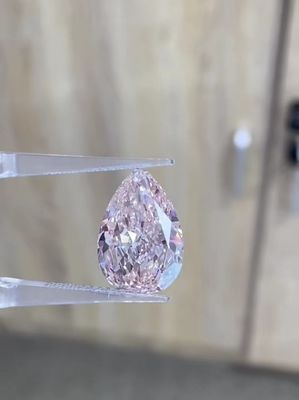 4CT Pear Cut Lab Cultivado Diamante Rosa Para Joias Decorações Colares Anéis Pendente