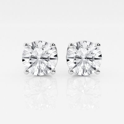 4 garras brincos AU750 CVD DEF VS VVS redondo Diamante sintético cultivado em laboratório Certificado IGI