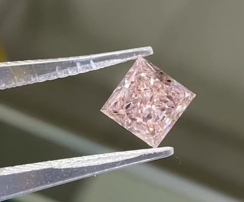 Princesa Corte Rosa Laboratório Diamantes Crescidos Rosa Luminosa Forma Quadrada Joias Decorações