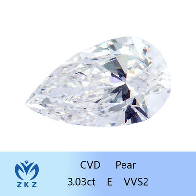 Perra cortada como cultivada CVD laboratório cultivado diamante 3ct com IGI venda fábrica de certificação