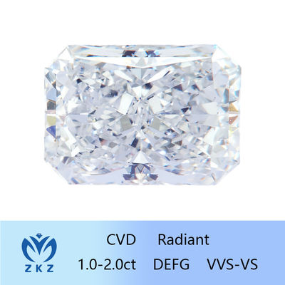 Incolor 10 Mohs Radiant Cut Lab Cultivado Diamantes Fantásticos VS-VVS Claridade