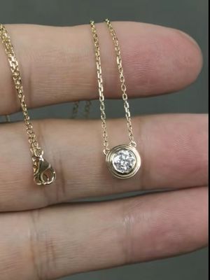 Colchão de olhos sorrateiros de forma redonda, pendentes de diamantes produzidos em laboratório
