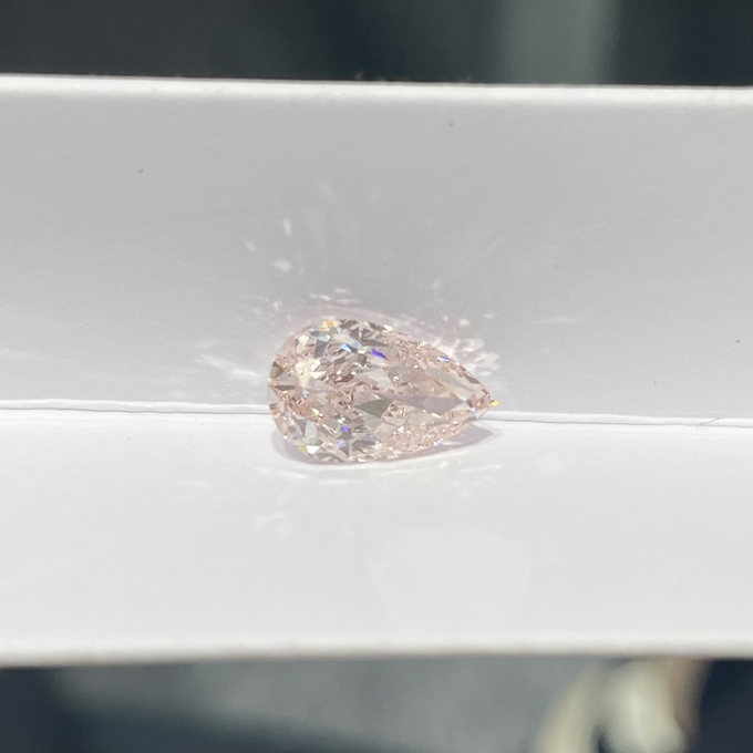 1.64CT pera-deu forma do rosa decorativo variante brilhante da broca do cultivo do rosa do laboratório ao diamante oval 4 do cultivo